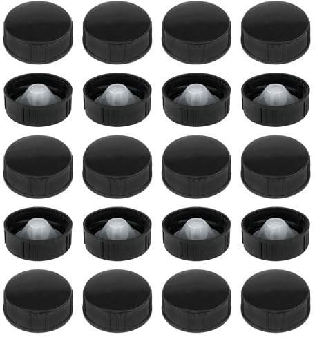 PIYANYO Phenolic Resin Cover 28mm Black Polyethylene Seal Screw Cap For Daily Chemicals, Food Bottles