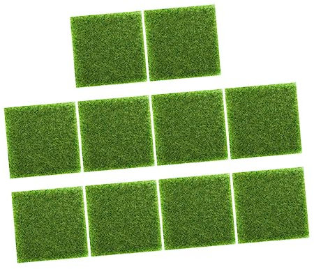 BESPORTBLE 30pcs Simulated Grass Pad Artificial Grass Dense Evergreen DIY Garden Rug