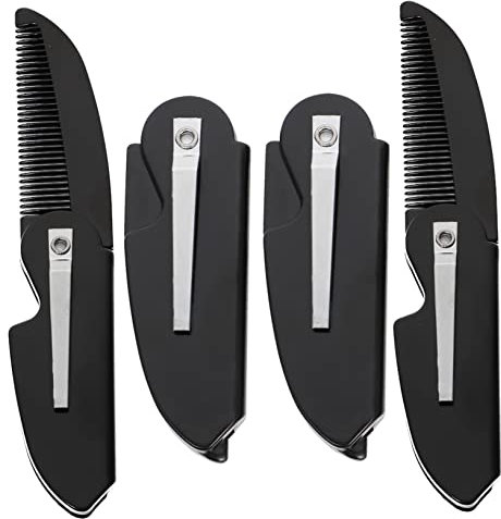Healeved 4stücke Teiliges Herren-bartset Faltbare Bartkämme Aus Robustem Kompakt Und Leicht Für Gepflegtes Styling Für Reisen Bartpflege Und Vielseitige Bartformen Praktische Bartpflegeacce