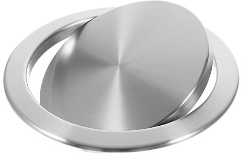 VOSAREA 10pièces Couvercle Acier Inoxydable Pour Poubelle Encastrée Avec Rabat Design Moderne Pour Cuisine Et Salle De Bain Pour De Comptoirs