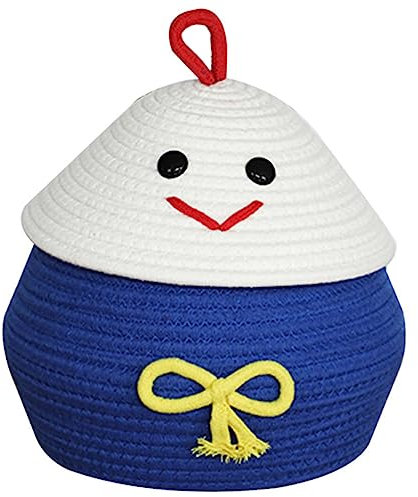 TOGEVAL Lidded Aufbewahrungskorb Aus Baumwolle Mit Süßem Tierdesign Für Spielzeug Kleidung Und Schöner Dekorationsartikel Für Wohn Und Kinderzimmer