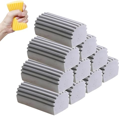 Damp Duster Sponge 10 Stück, Staubschwamm Dump Duster Wiederverwendbar, Dusting Sponge Staubschwamm Waschbar für Fenster Jalousien Geländer Sofas Türöffnungen