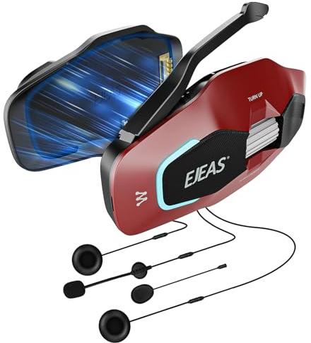 SolaMr X10 Hjälm Bluetooth Headset, Mesh 4.0 Motorcykelinterkom, 2-10 personer kan chatta fritt, Bluetooth 5.1 med lång räckvidd 1500m, mobilintegrerat nätverk utan avståndsbegränsning