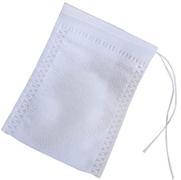 Bustine di tè in tessuto non tessuto leggero per uso alimentare, profumate bustine di tè fai da te, con coulisse, sacchetto per erbe aromatiche, 100 pezzi, 8 x 10 cm