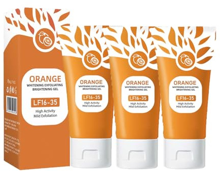 Natürliches Orange Peeling Gel, Orange Enzymes Exfoliating Gel, Enzymes Exfoliating Brightening Gels, Gesichtspeeling Tiefenreinigung Feuchtigkeitsspendende Scrubber (3PCS, 70g)