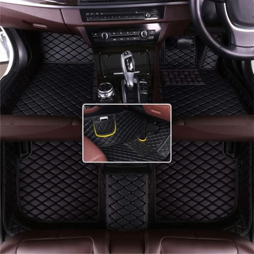 RHD Custom Leather Full Coverage Car Floor Mats, Waterproof and Anti-Slip, with No Dead Angles, Car Logo Included, Fits 99% of Vehicles, Easy Installation and Cleaning