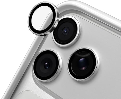 RHINOSHIELD Protections pour objectifs photo compatible avec [iPhone 17 Pro / 17 Pro Max ] Verre Trempé 9H Résistant aux chocs et aux rayures, haute transparence, protection contre les éclats – Argent