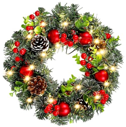FIXOSHEE Weihnachtskranz Ornament Weihnachtsdekoration Weihnachten Weihnachtskranz Vor Der Haustür Kränze Vor Der Haustür Weihnachtsheim -Dekoration Weihnachtstür -Dekoration PVC
