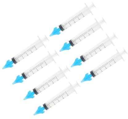 DEARMAMY Lot de 4 Sets de Nettoyeurs de Cérumen en Plastique 10 Ml Mesure, Irrigateurs Auriculaires Sûrs et Précis pour Nettoyage des Oreilles à Domicile, Soins Auriculaires Quotidiens,