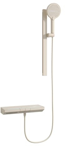 XJTNLB Grifo Termostatico Bañera Leche Blanca Grifo Ducha de Pared Monomando con Manguera y Alcachofa Grifos Duchas de Baño Modernos