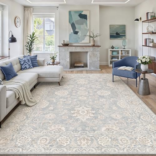 PureCozy Blau Teppich Wohnzimmer 200x300cm Schlafzimmer Teppiche
