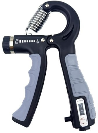 Zugprüfmaschine, 4-teiliges Dynamometer, 5-60 Kg, Verstellbares Griffkraftgerät Zur Stärkung Des Handschüttelns, Finger-Unterarm-Muskeltraining(Gray)