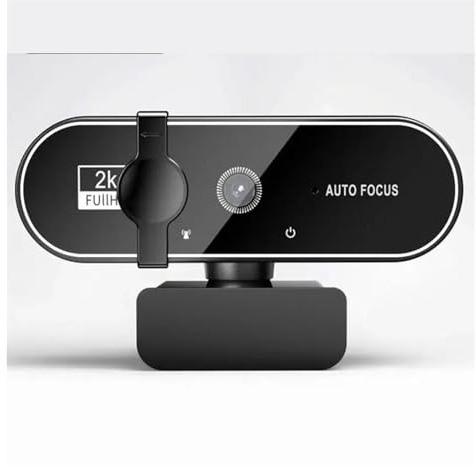 EBAYTV Webcam, Webcam Portable Full HD 2K 4K for Ordinateur Portable, Mise au Point Automatique, Diffusion en Direct, Flexible avec Microphone, Diffusion en Direct avec lumière(2K)