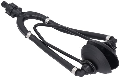 HELEVIA Enjuague de Motor de Alimentación Dual, con Ventosa Redonda y Conector de Manguera de 5/8 de Pulgada, para Mantenimiento de Motores Marinos de Motores Internos y Externos