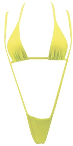SHERRYLO Micro bikiniset, olika stilar, extrema bikinis, sexig, mini, g-string och stringbaddräkt, snygg baddräkt, grön2, en storlek