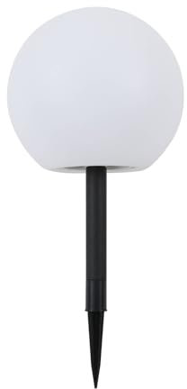 Lindby LED Solarkugel aussen 25cm, mit Erdspieß Solarlampe Leuchtmittel Solarleuchte Garten Gartenleuchte solar IP44 Tageslicht (6.500K)