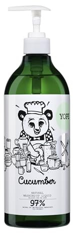 YOPE Detersivo Piatti Naturale | Profumo di Cetriolo Fresco | 97% Ingredienti Naturali | Gel Efficace sul Grasso | Delicato sulle Mani | Vegan | Cruelty Free | Uso Quotidiano | 750 ml