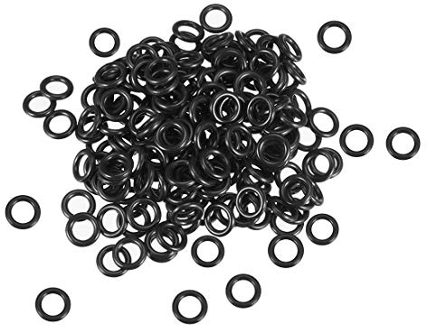 sourcing map 200 Stück O-Ring Dichtungen 6 mm x 10 mm x 2 mm Metrische Nitrilkautschuk Gummidichtung Dichtungsring für Sahnespender Pumpe Schnellkupplung Ersatzdichtung Umfülladapter