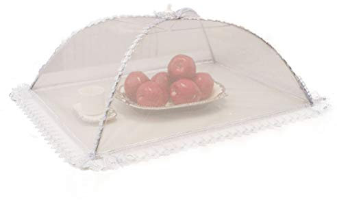 Stecto Coprivivande a Ombrello, Coperchi per Alimenti da Cucina Pieghevoli in Rete a Maglia fine 50x70cm, impediscono agli Insetti di Volare Dentro, per Barbecue da Picnic Allaperto