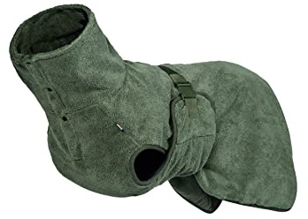 Rukka Pets Medea ECO Bademantel für Hunde Dunkel Olivgrün M
