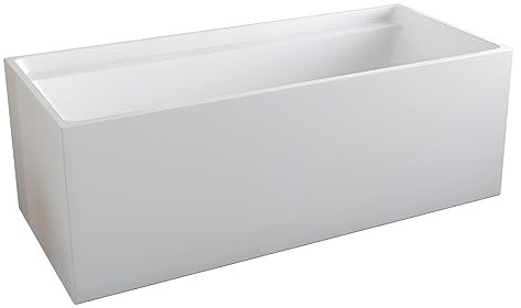 Vente-unique-Vasca da bagno freestanding rettangolare 232 L 150 x 75 x 60 cm Bianco Acrilico - ASPIUS