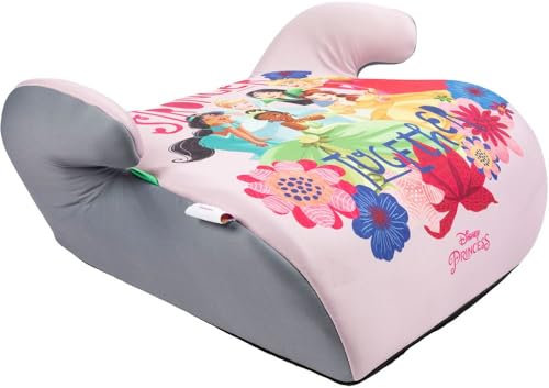 Tataway Disney Principesse seggiolino alzatina auto i-Size ECE R129. Rialzo bimbi 125-150 cm con grafiche principesse, seduta rosa, comodo e sicuro per ogni viaggio in auto