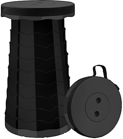 BomnKa Multi-functional Portable Folding Stool for Outdoor Activities, Adjustable Height Heavy-Duty Load Capacity up to 400 lb - Perfect for Camping, Fishing, Hiking, Gardening and Indoor Use