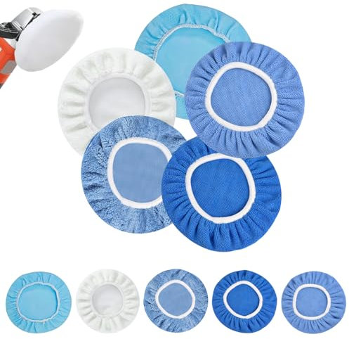 PRITOK Kit de tampons de polissage : 10 pièces de tampon de polissage, disque de polissage de 230 à 250 mm, kit de tampons de polissage pour voiture, meubles, verre, nettoyage, polissage du sol
