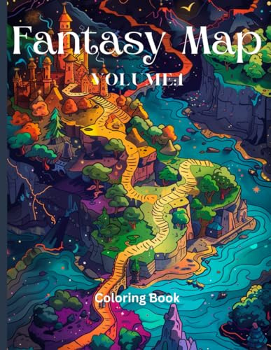 Fantasy Maps Coloring Book: Volume 1
