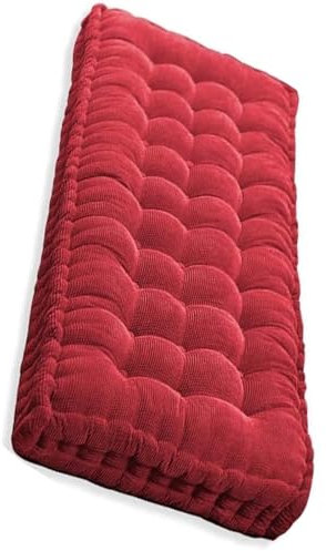uyeoco Sitzkissen Bank Outdoor, Bankauflagen mit Bezug, Bankkissen Waschbare, Rutschfestes Sitzpolster Outdoor, Sitzauflage Bank Viele Farben und Größen Zur Auswahl(Rot,90x40cm)