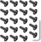 20 Piezas Tornillo de Cabeza Alomada Torx, Negros Tornillos M6 x 16, Aceros Inoxidables Tornillos de Máquina, Tornillos Torx para Equipos Mecánicos, Muebles Domésticos