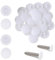 100PCS White Screw Cover Caps, 17mm Waterproof Plastic Decorative Caps, Snap-In Fit for Phillips Screw, Furniture, Wardrobe, Cabinet Shelf