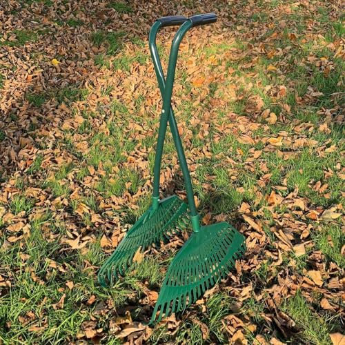 Leaf Grabber - Agarrador de jardín resistente con mango largo para una fácil recogida con pinzas de plástico - Ideal para cortar hojas y césped