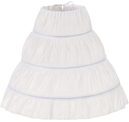 CAKEEYUM Sottogonna in Crinolina a 3 Cerchi per Bambini 25'' Gonna Sottoveste Lunga per Ragazze Regolabile per Bambini sotto Il Vestito Sottogonna gonfia in Crinolina Cerchio per per ragazz