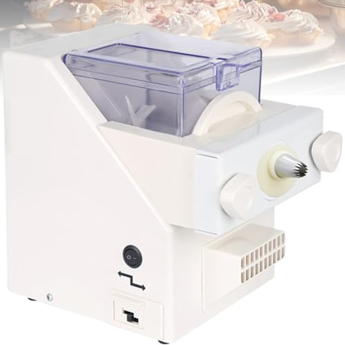 ZhlCrioxenic Macchina Automatica per Biscotti, 180 W Macchina Biscottis Commerciali, Macchina Biscotti con 8 Diversi Ugelli E 6 Tipi Stampi Biscotti, per Una Cottura Facile