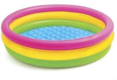 RASTKY Piscine Gonflable Spacieuse en PVC avec Petite Pompe, Piscine de Rembourrage pour Enfants, Portable pour événements Familiaux, Vacances, Fêtes sur la Plage, 60 Cm/90 Cm/114 (comme Le Montre