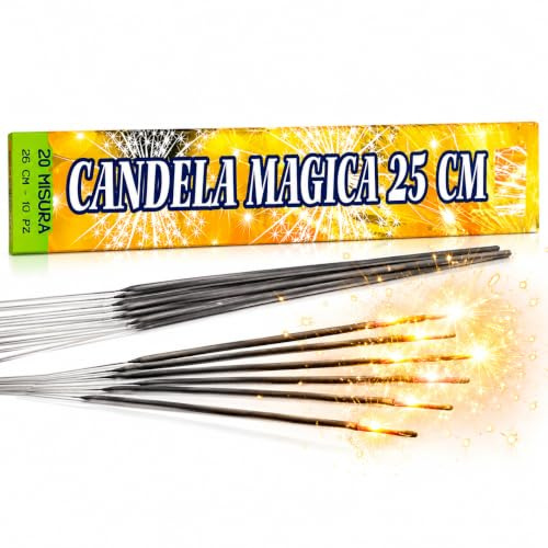 100 Candeline Magiche 25cm Scintille Luminose