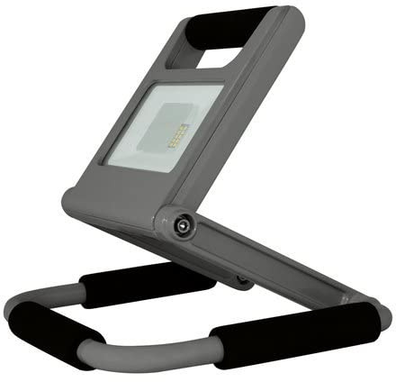Proyector LED 10W portátil con batería recargable de luz blanca día 6.500K IP54 apto para exteriores.