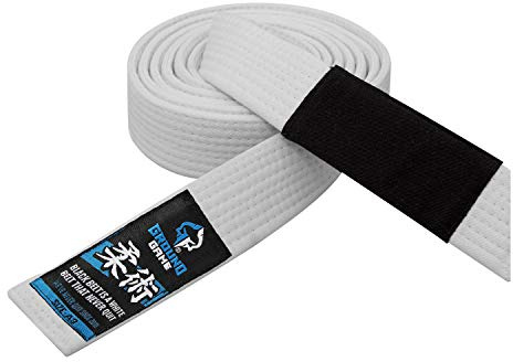 Ground Game BJJ Gürtel BJJ Belt | Brazilian Jiu-Jitsu Gi Kimono Gürtel | Weiß, Größe A1 260 cm