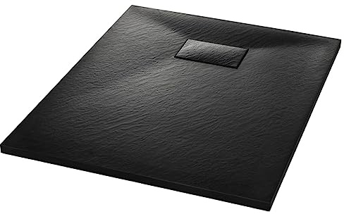 vidaXL Duschkar SMC svart 90x70 cm