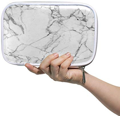 RXYY Federmäppchen Abstrakt Marmor Kunst Schwarz Weiß, Halter Mäppchen Reißverschluss Schreibwaren Reise Beutel Bürste Kosmetik Stifttasche für Schule Mädchen Jungs