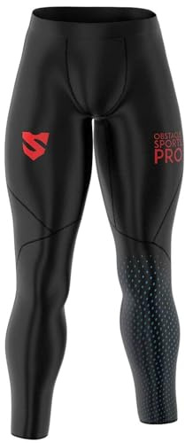 SMMASH Ospro Sport Långa Leggings för Män, Herr Kompression Löpning Leggings, Träning sporttights, funktionsunderbyxor, Gym, OCR, Andas och Lätt, Antibakteriellt Material, Tillverkad i EU (L)