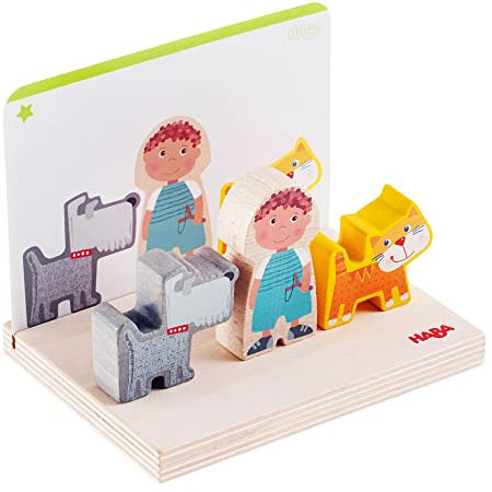 HABA 306707 - Stapelspielzeug Bauernhof, Steck - & Stapelspiel ab 2 Jahren, Made in Germany