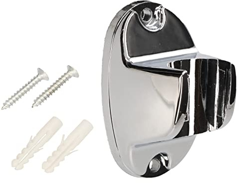 KOTARBAU® Soporte de Pared para alcachofa de Ducha, 65 x 40 mm, Universal, Acabado Cromado, Cromo, Accesorios de baño, Plástico Cromado, Tornillos de Montaje incluidos