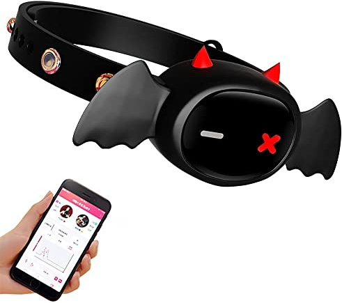 Guspiun Einstellbar Elektrischer Schockkragen - Fetisch APP Control Kragen für Paare - Flirt Cosplay Bdsm Slave Kragen - SM Sex Halsband Schloss - Halsbänder Spielzeug für Männer und Frauen