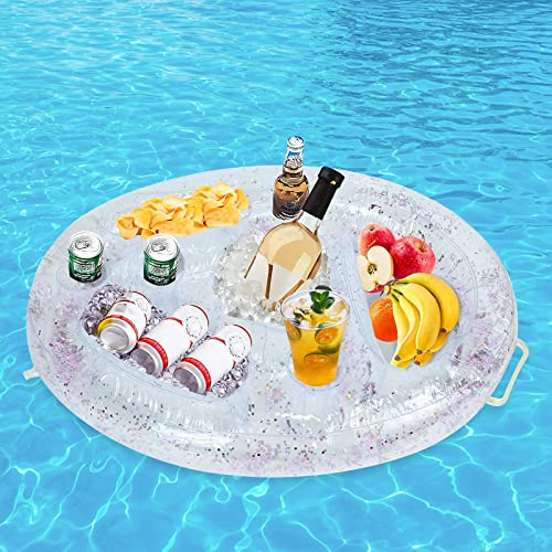 GothicBride 2in1 Aufblasbarer Getränkehalter Floating Aufblasbar Poolbar