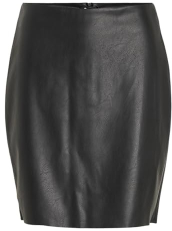 Vila VIDAGMAR HW PU-kjol – NOOS, svart, 34