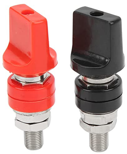 Morsettiera in Ottone da 4 Mm, Filettatura M10, Corrente Elevata, Morsetto Isolato con Cappuccio per Presa Piatta per Spine a Banana da 4 Mm Altri Tester e Calibratori