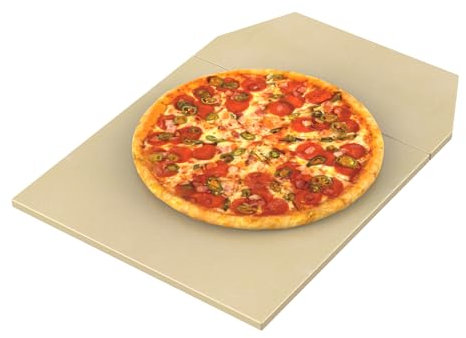 BMMXBI Pizzastein (quadratisch, Keramik) für Ooni Karu 16, Multi-Fuel, Thermoschockbeständigkeit, lebensmittelechte Materialien, perfekt für Backofen/Grill, Zubehör Geschenk