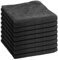 Wisebom Paño de Limpieza de Microfibra, 8 Unidades de paños de Microfibra de Uso General, sin Rayas, tamaño 30 x 30 cm (Negro)